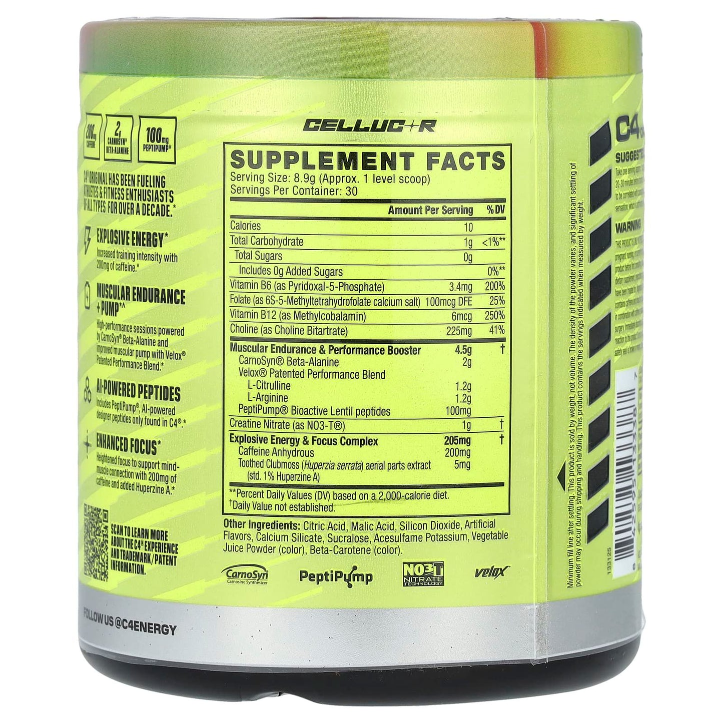 Pre entreno C4 Original 30 servicios